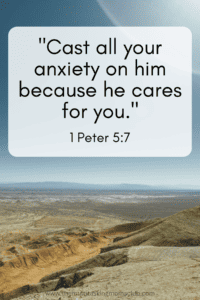 Bible verses for encouragement 1 Peter 5:7